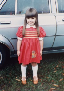 Brandy's first day of preschool in'82